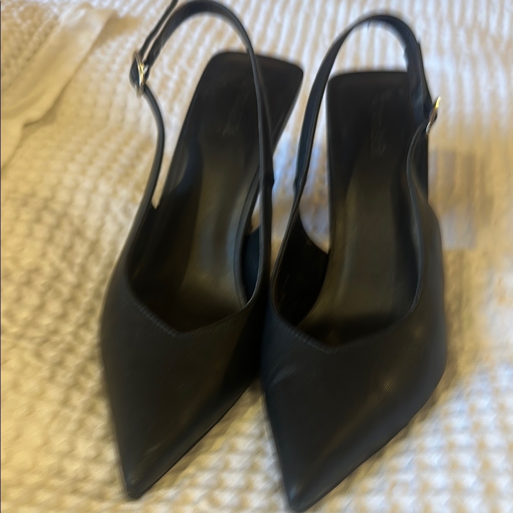 Elegant Black Slingback Heels
